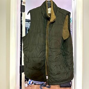 Hunter green puffy vest